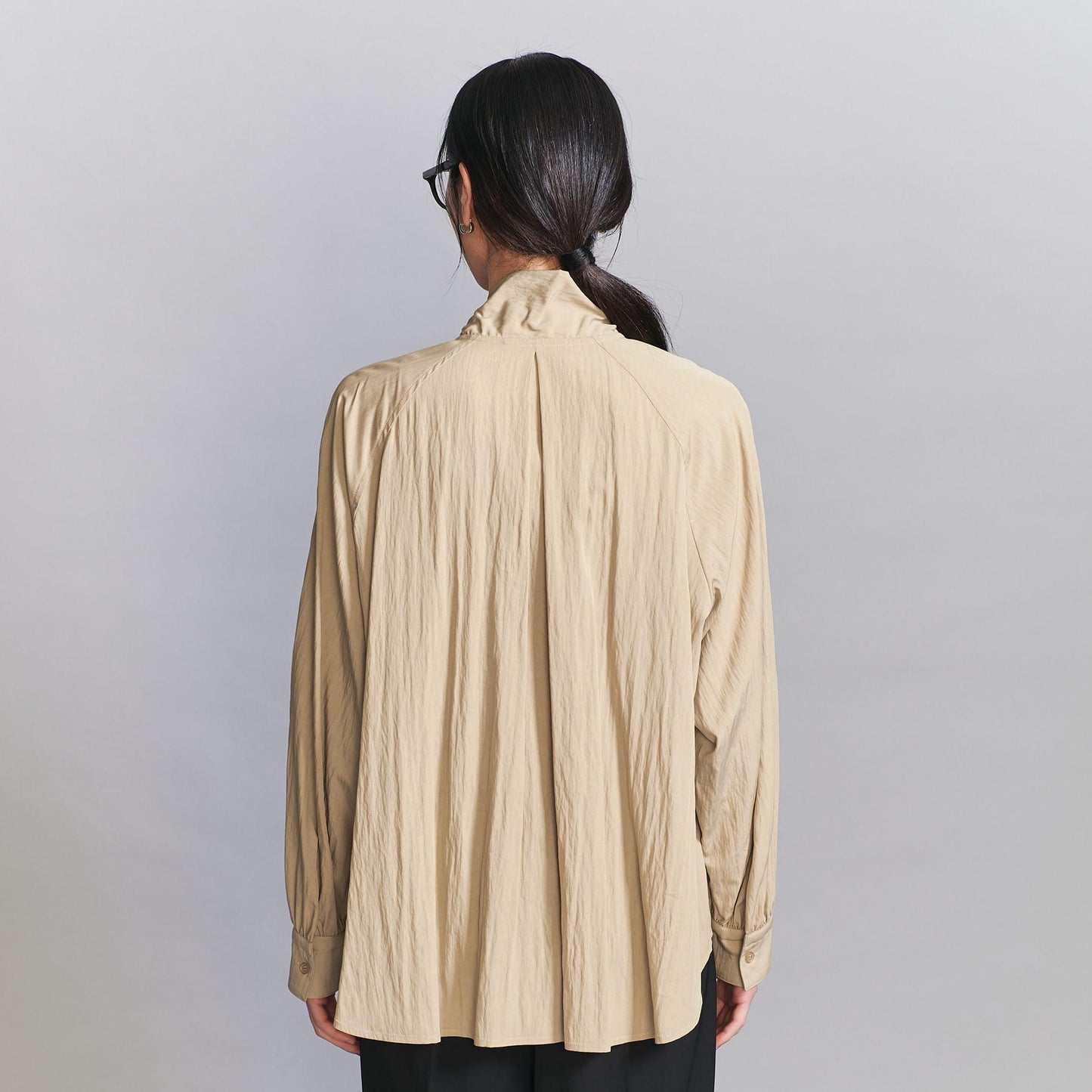 【WEB限定 Wardrobe DAILY MINIMAL】リボンタイブラウス -2WAY/ウォッシャブル-