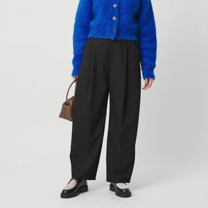 毛ポリエステル カーブパンツ ウォッシャブル