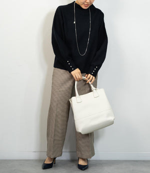 袖パールふわり袖ニット