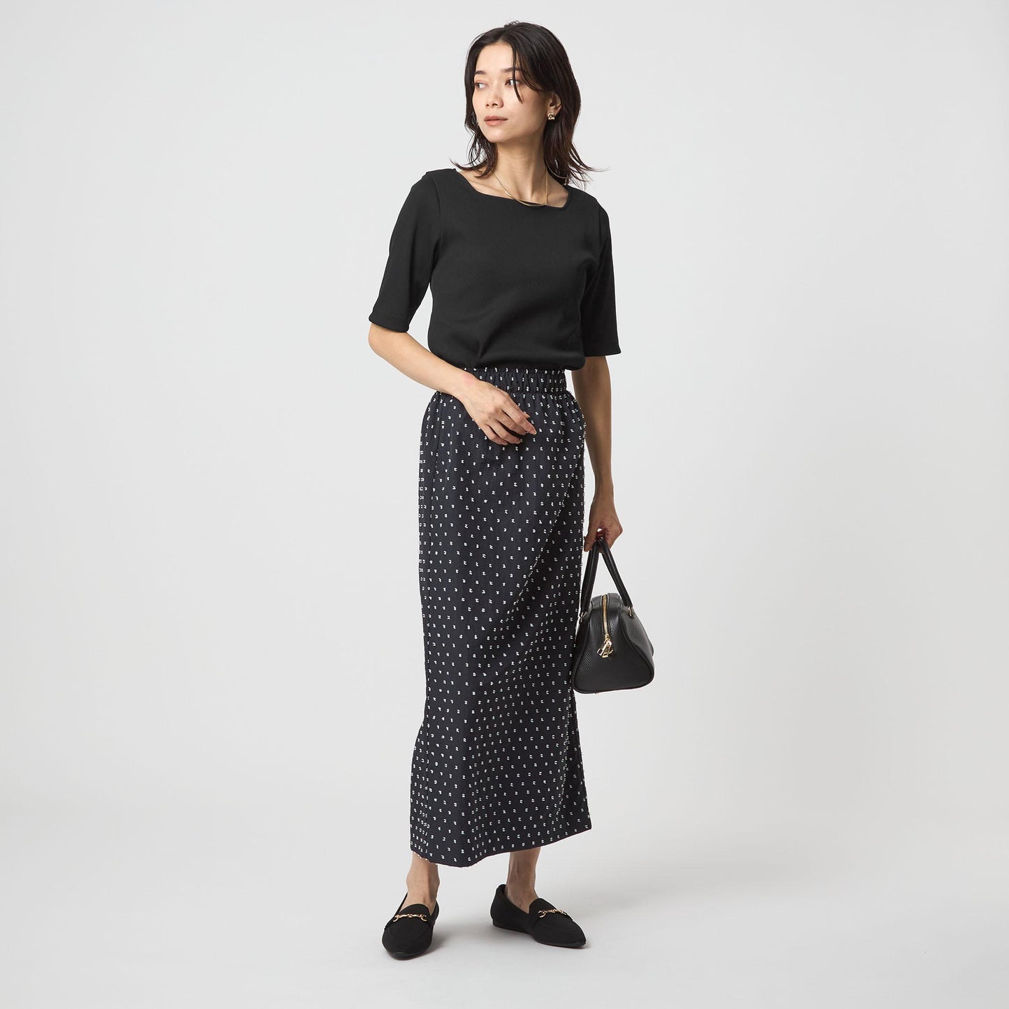 ニットライク スクエアネック カットソー