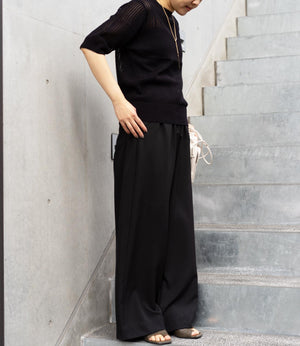 ウエストドロストイージーワイドパンツ