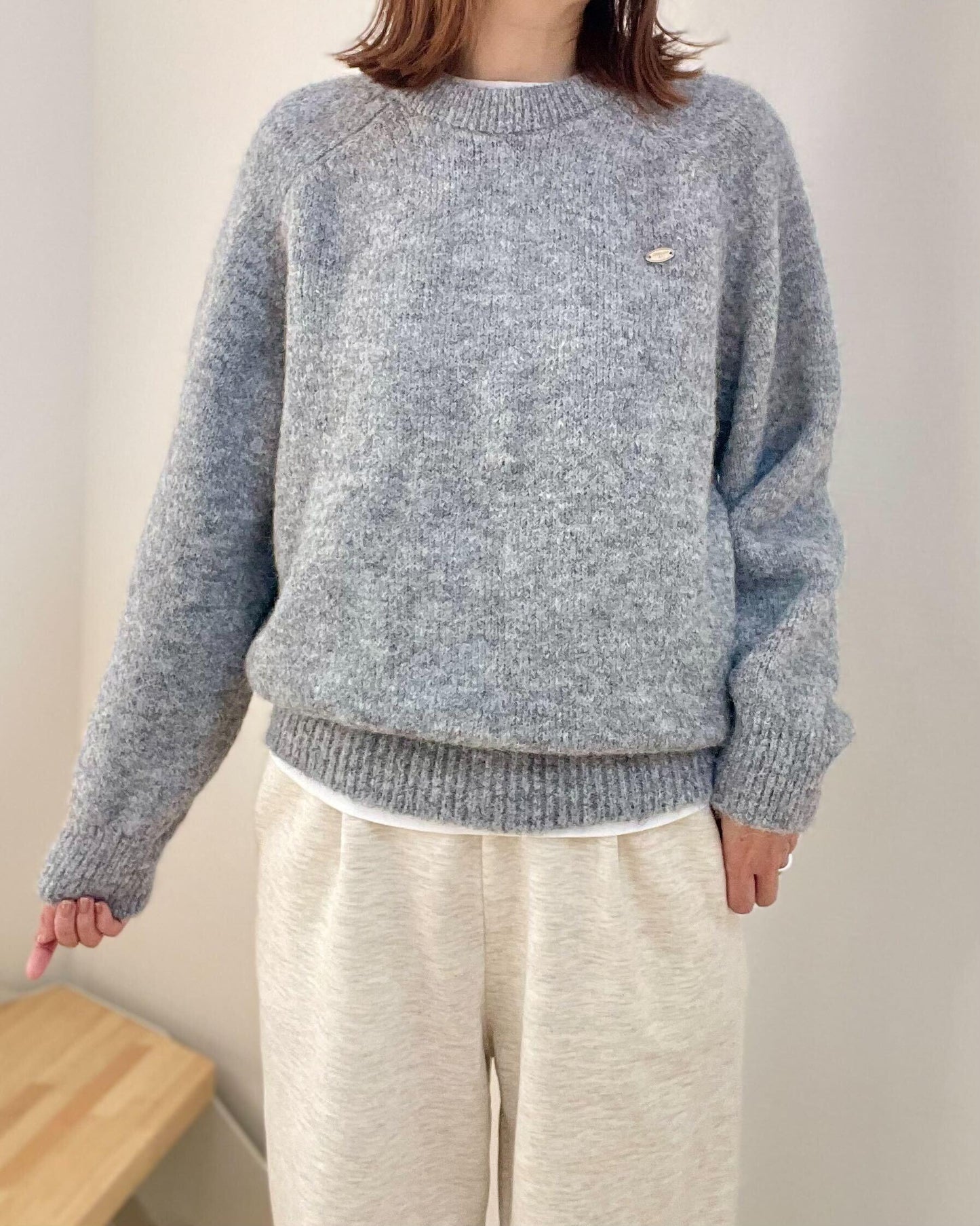 アルパカウールシンプルニット