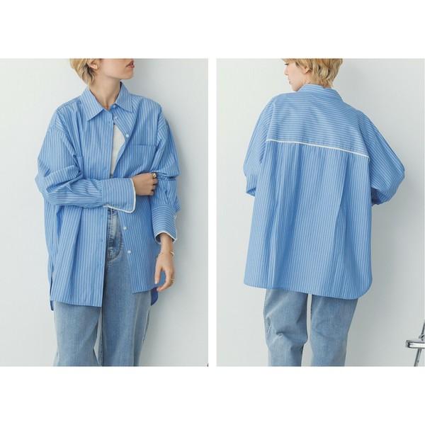 ストライプオーバーシャツ