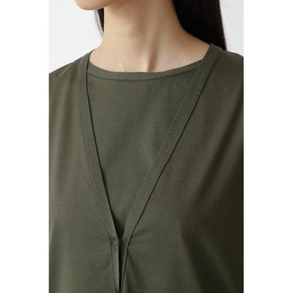 プレ－ティング天竺カーディガン