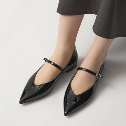 【WEB限定】ポインテッド ストラップ フラット20■↓↑