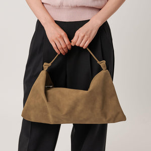 スエードライク スクエア ショルダーバッグ