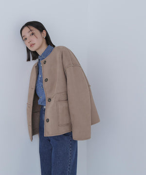 リバーシブルフェイクスウェードコート