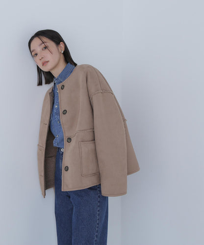 リバーシブルフェイクスウェードコート