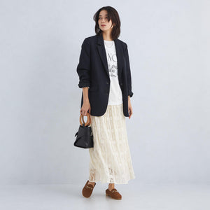 2WAY レース ロング スカート