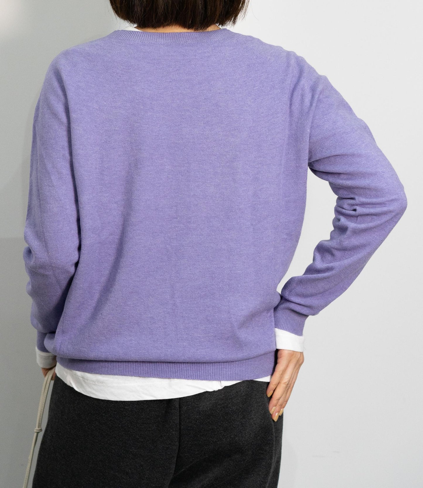 ソフトカシミアクルーネックニット