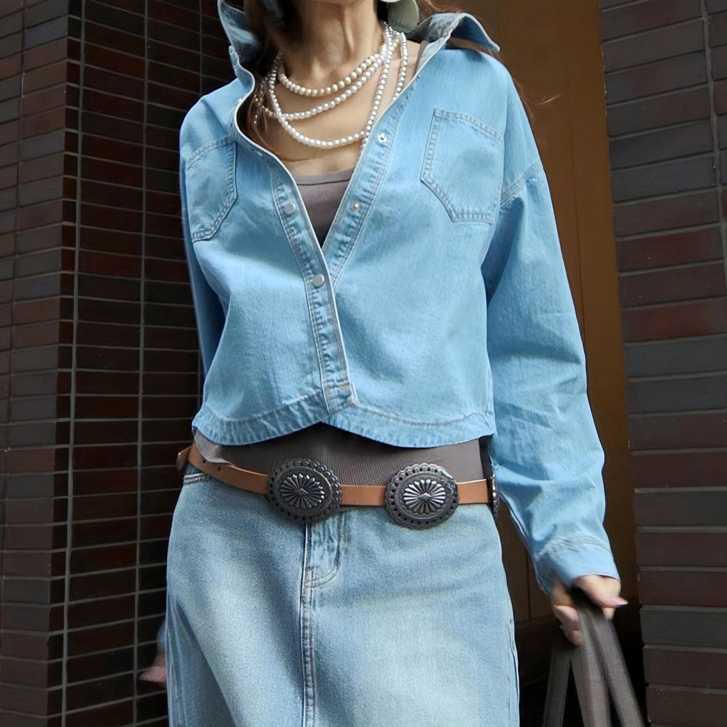 アシメアレンジデニムシャツジャケット