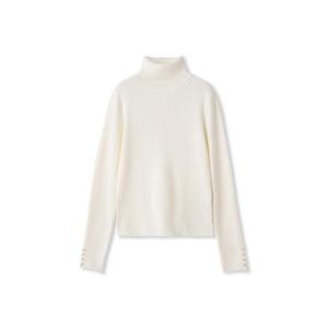 リブタートルニットプルオーバー≪手洗い可能≫