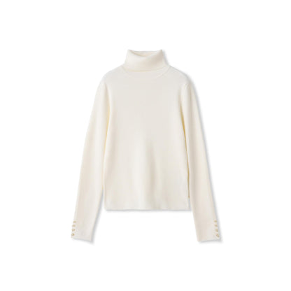 リブタートルニットプルオーバー≪手洗い可能≫