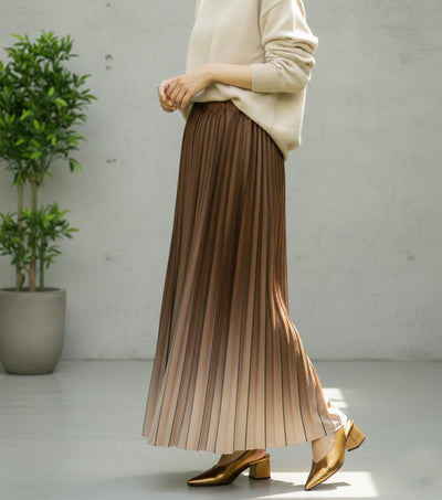 ライングラデーションプリーツスカート