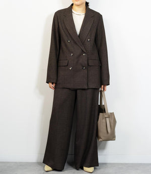 グレンチェックダブルジャケット