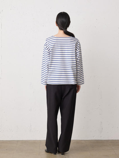 MidiUmi ボーダーワイドプルオーバー