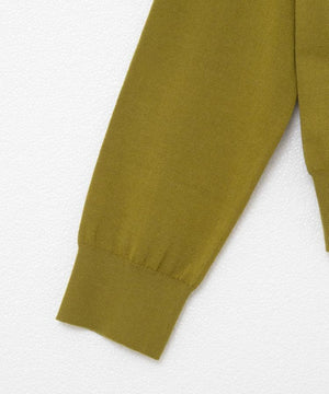 天竺クルーネックカーデ