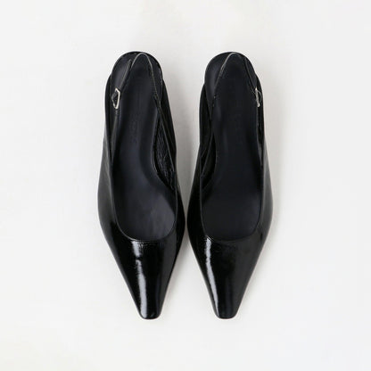 スクエアバックベルト パンプス40↓↑