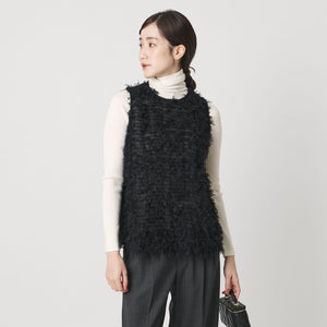 リブ タートルネック ニット