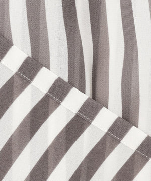 ストライププリント シフォン ブラウス