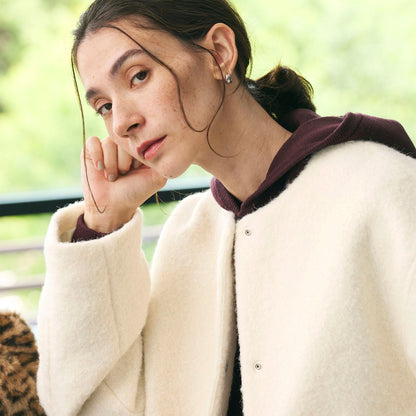 ブークレ ノーカラーブルゾン