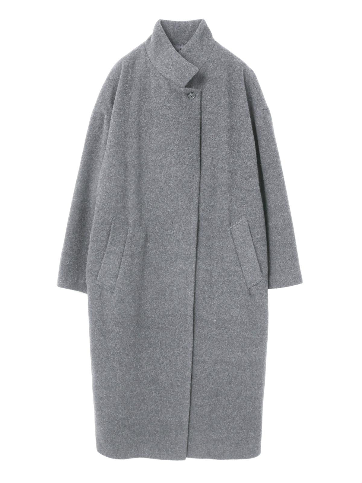 mizuiro ind ウールブレンドスタンドカラーコート