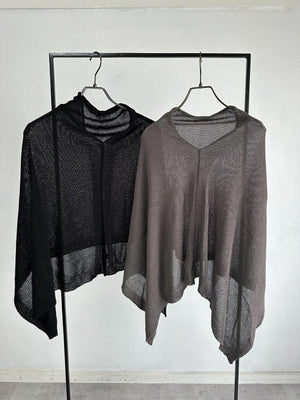 リネンニットケープ