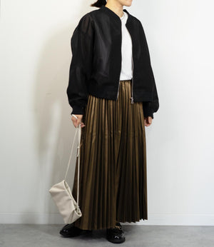 フェイクレザープリーツスカート