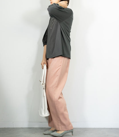 シルケットVネックカットソー