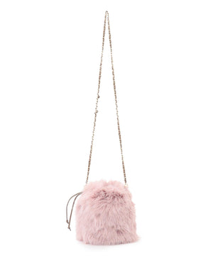 フェイクファー チャーム バッグ