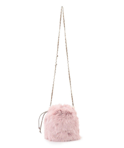 フェイクファー チャーム バッグ