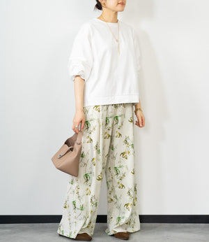 ボタニカル柄イージーパンツ