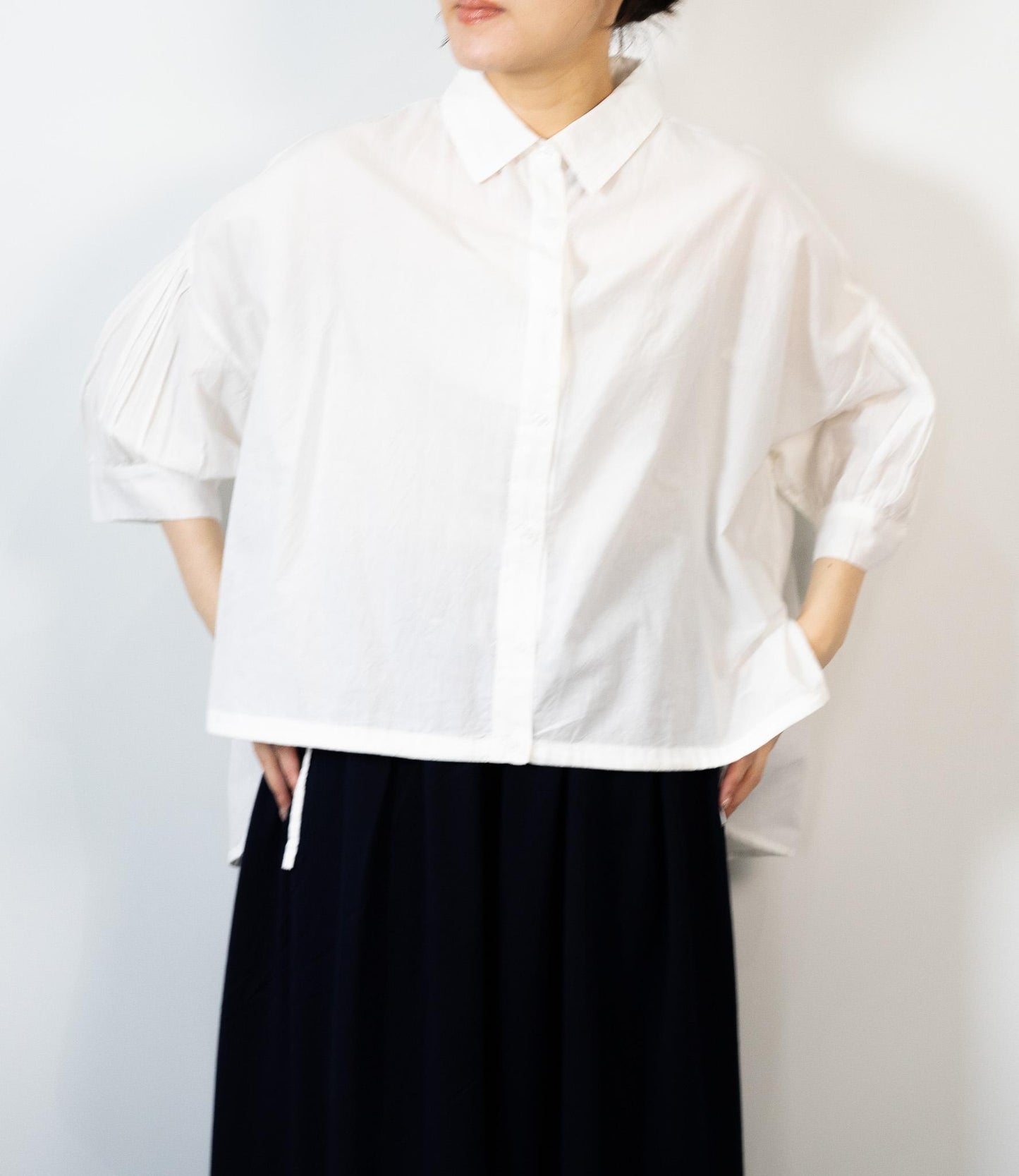 フロントドロストシアーシャツ