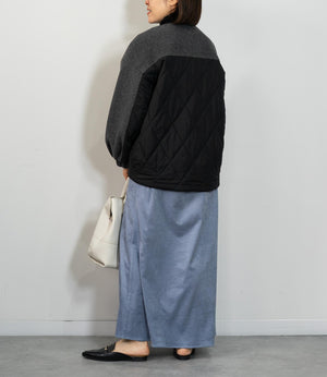 メランジ切替ノーカラーコート