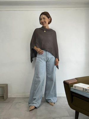 リネンニットケープ