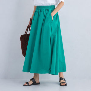 ボリューム ギャザー フレア スカート