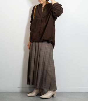 グレンチェックプリーツスカート