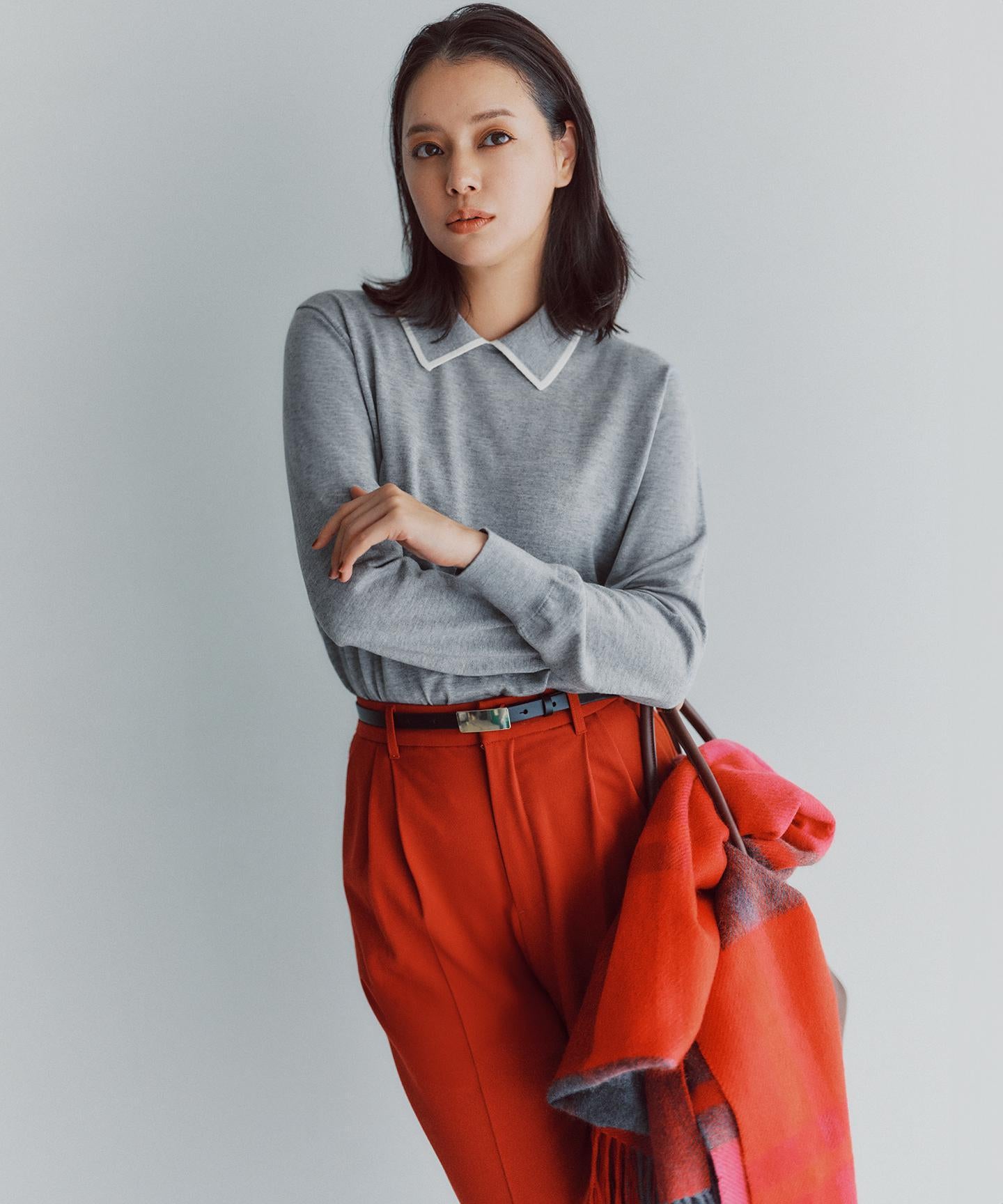 カシミヤ チェック ストール