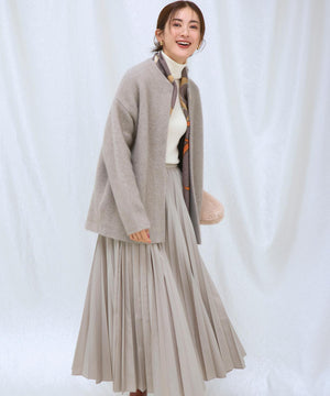 ラクーンブレンドダブルフェイス ニット アウター