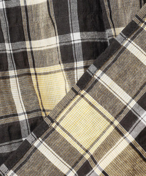 シャーリング チェック シャツ