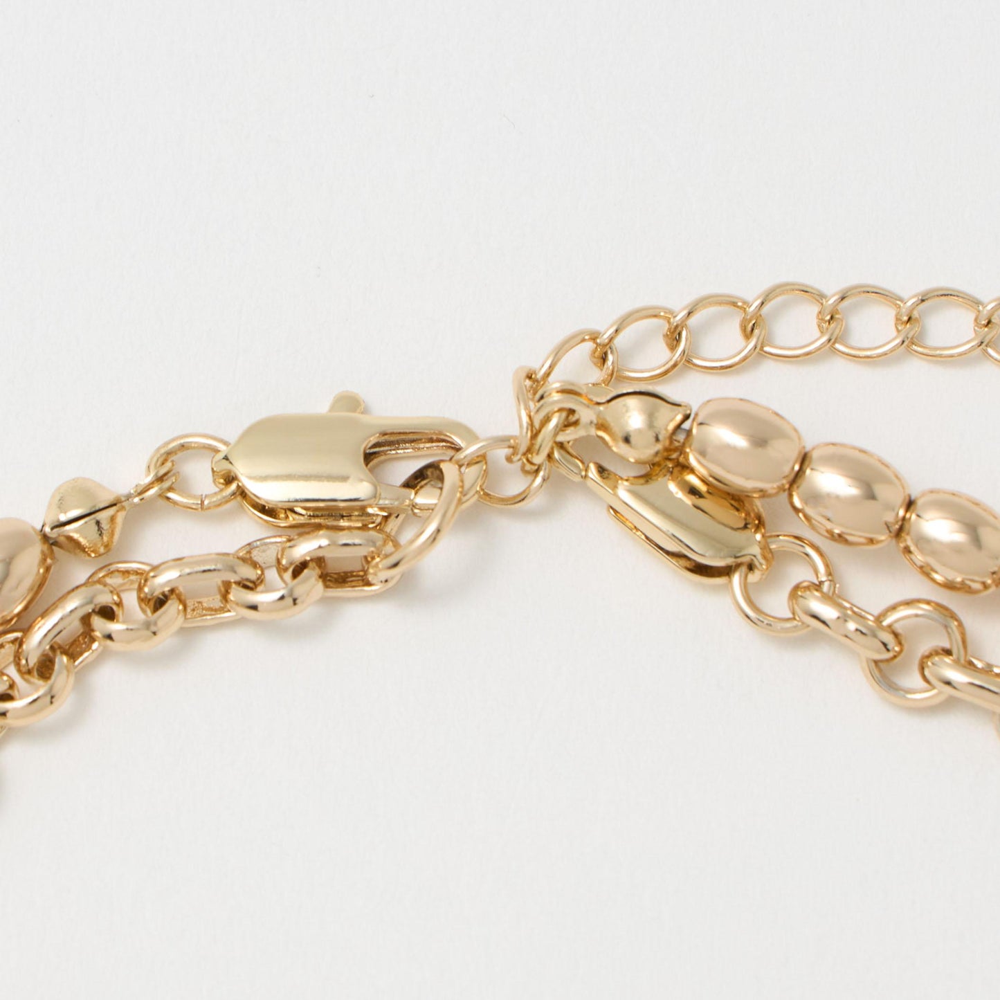 2連 ミックスチェーン 3WAY ネックレス