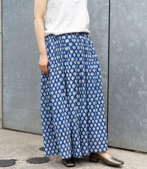 プリントボイルギャザースカート