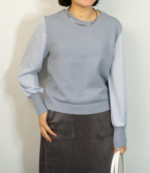 布帛切り替えコンパクトニット