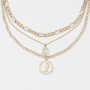 ミックスチェーン コインネックレス-3WAY-