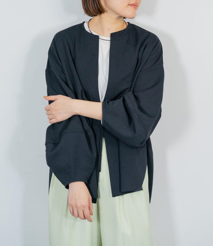 カットジョーゼットウエストマークブルゾン