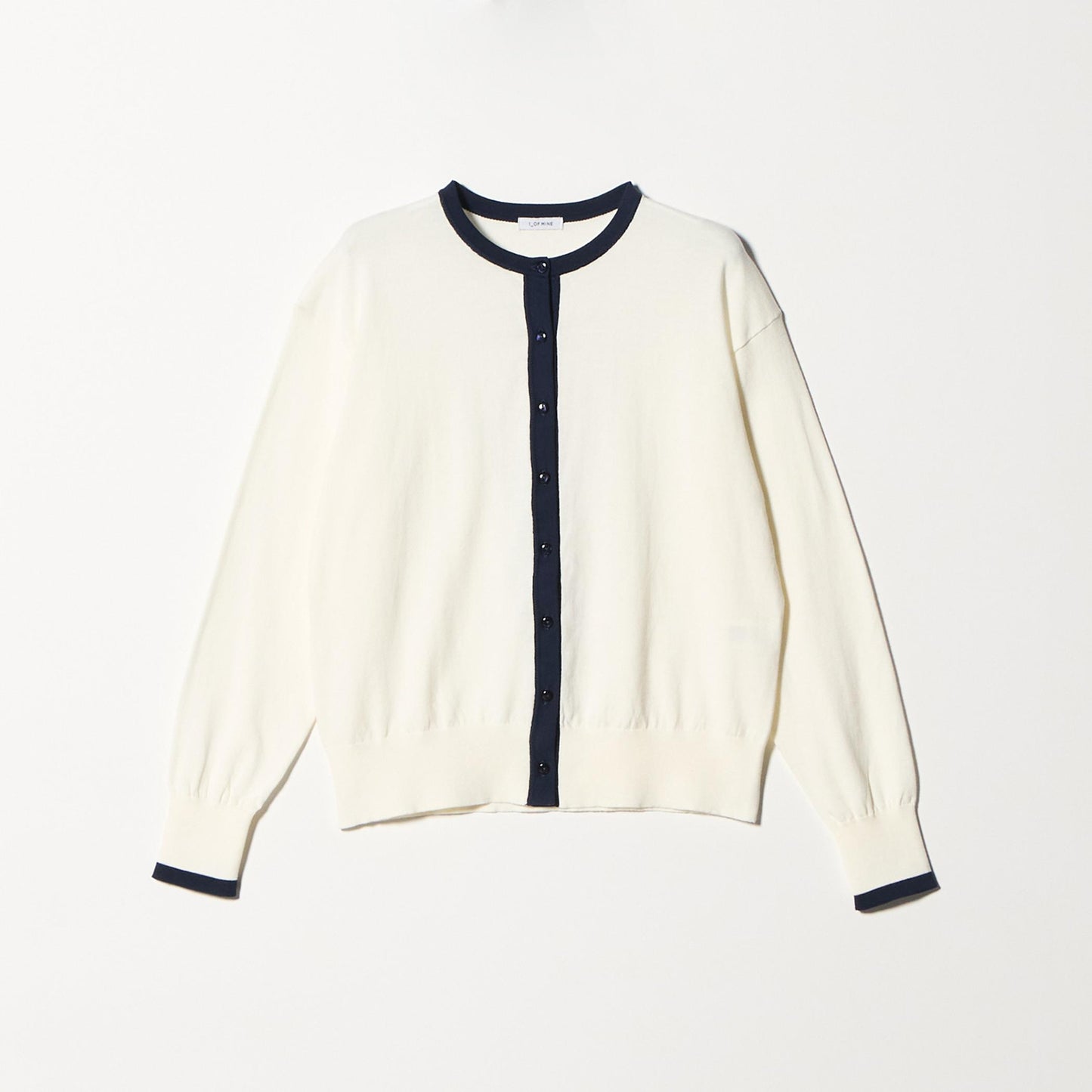 ＜1_OF MINE＞クルーネック ニット カーディガン