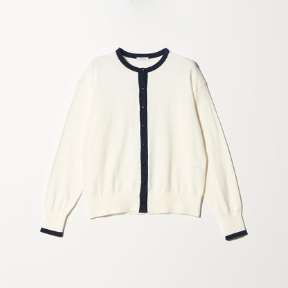 ＜1_OF MINE＞クルーネック ニット カーディガン