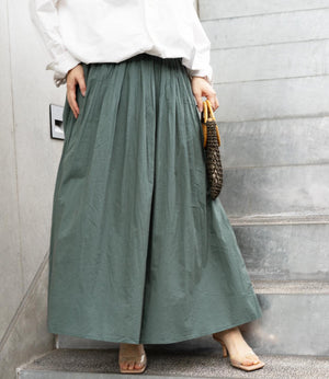 コットンキャンブリックギャザースカート