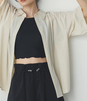 【接触冷感】バックタックオーバーシャツ