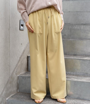 フィルムストライプストレートパンツ